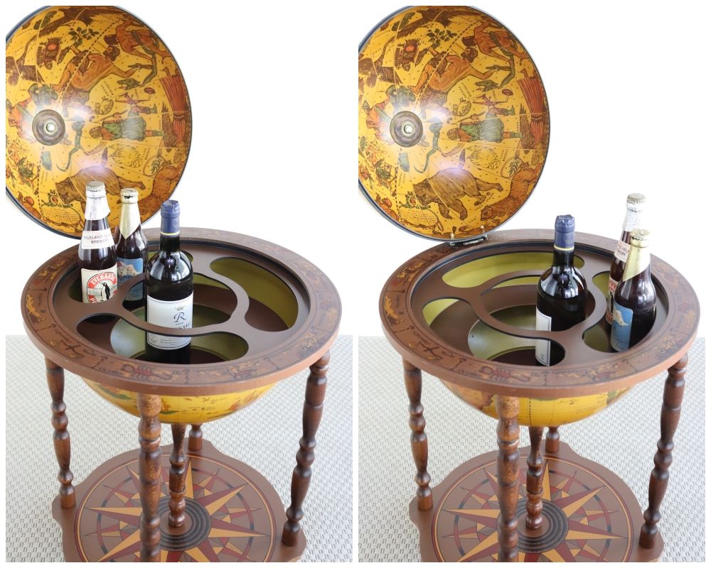 オシャレな地球儀型♪ ドリンクキャビネット VC104-025