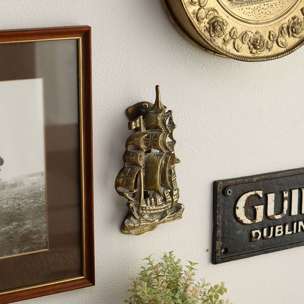 オシャレな帆船型♪ ドアノッカー VC104-076003