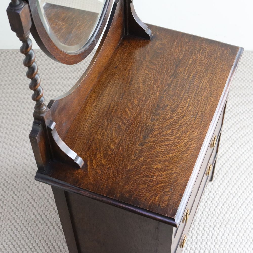 オーバル・ミラーが素敵♪ドレッシングチェスト VC104-193