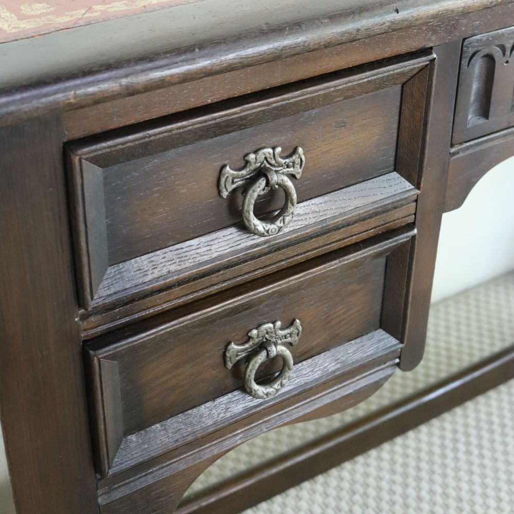 オシャレな革張り天板♪ デスク VC104-355