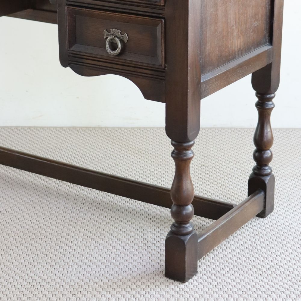 オシャレな革張り天板♪ デスク VC104-355