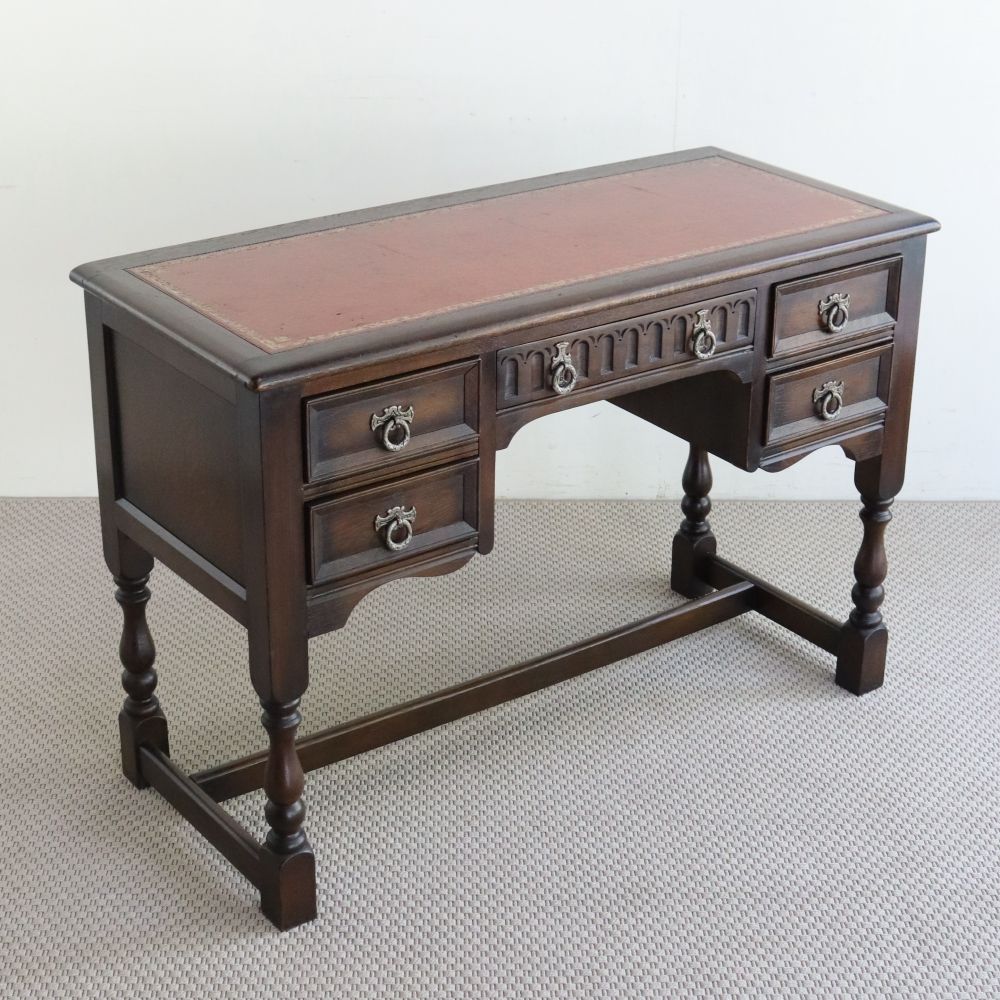 オシャレな革張り天板♪ デスク VC104-355