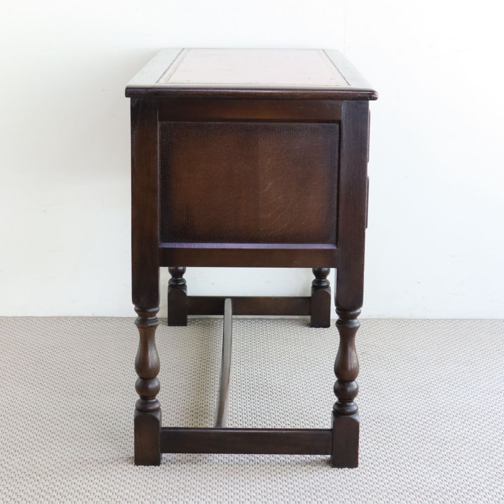 オシャレな革張り天板♪ デスク VC104-355