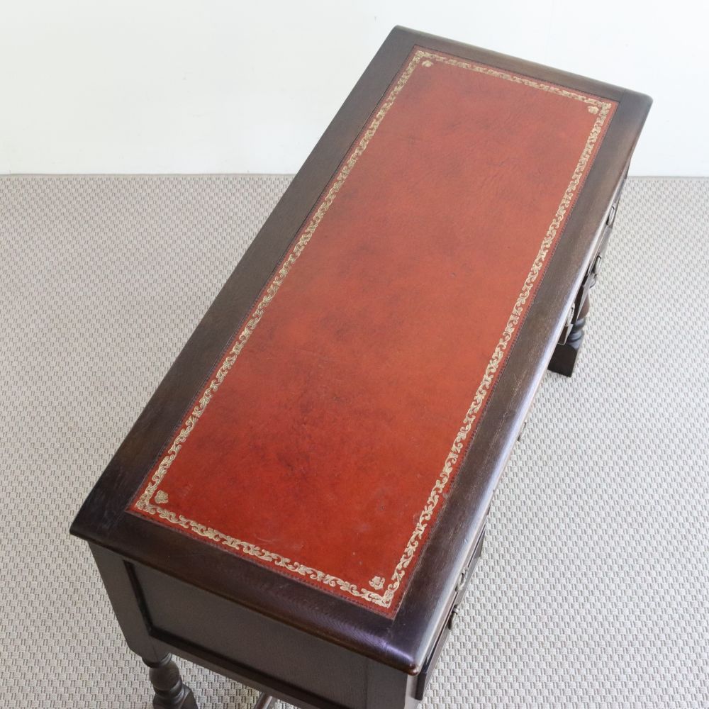 オシャレな革張り天板♪ デスク VC104-355