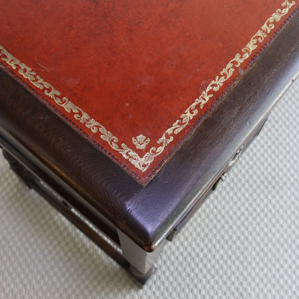 オシャレな革張り天板♪ デスク VC104-355