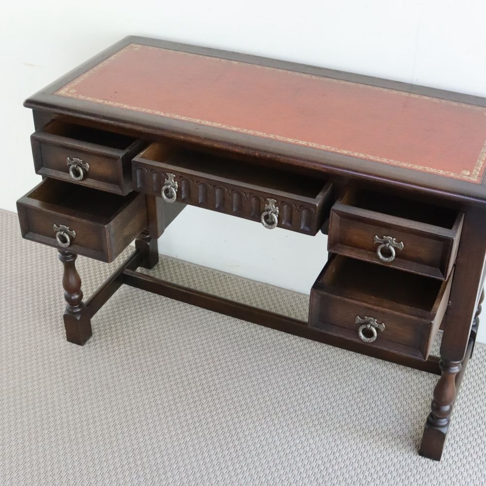 オシャレな革張り天板♪ デスク VC104-355