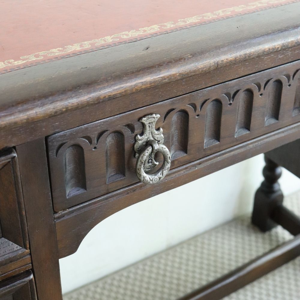 オシャレな革張り天板♪ デスク VC104-355