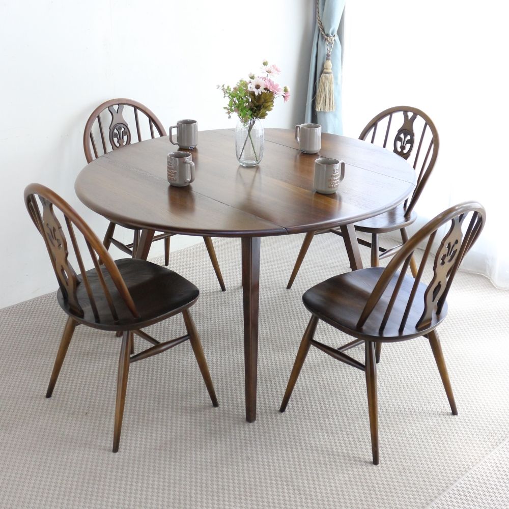 アーコール独特のウィンザースタイル♪ アーコール・フルール・ド・リス (シスルバック) チェア【Ercol/No.371】 VC104-619