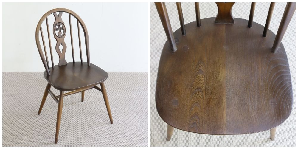 アーコール独特のウィンザースタイル♪ アーコール・フルール・ド・リス (シスルバック) チェア【Ercol/No.371】 VC104-619