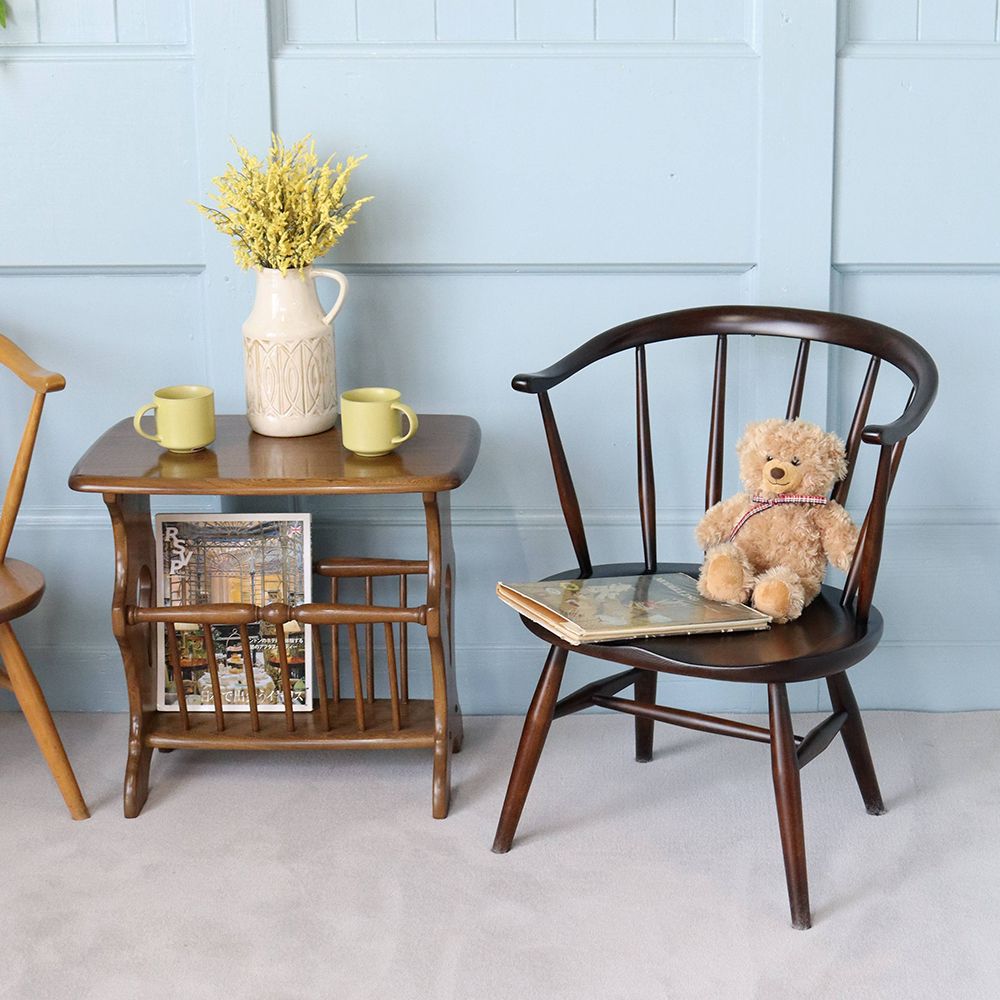 くつろぎのカウホーンチェア♪ アーコール・チェア【ERCOL / No.338 Fireside Chair】 VC106-062