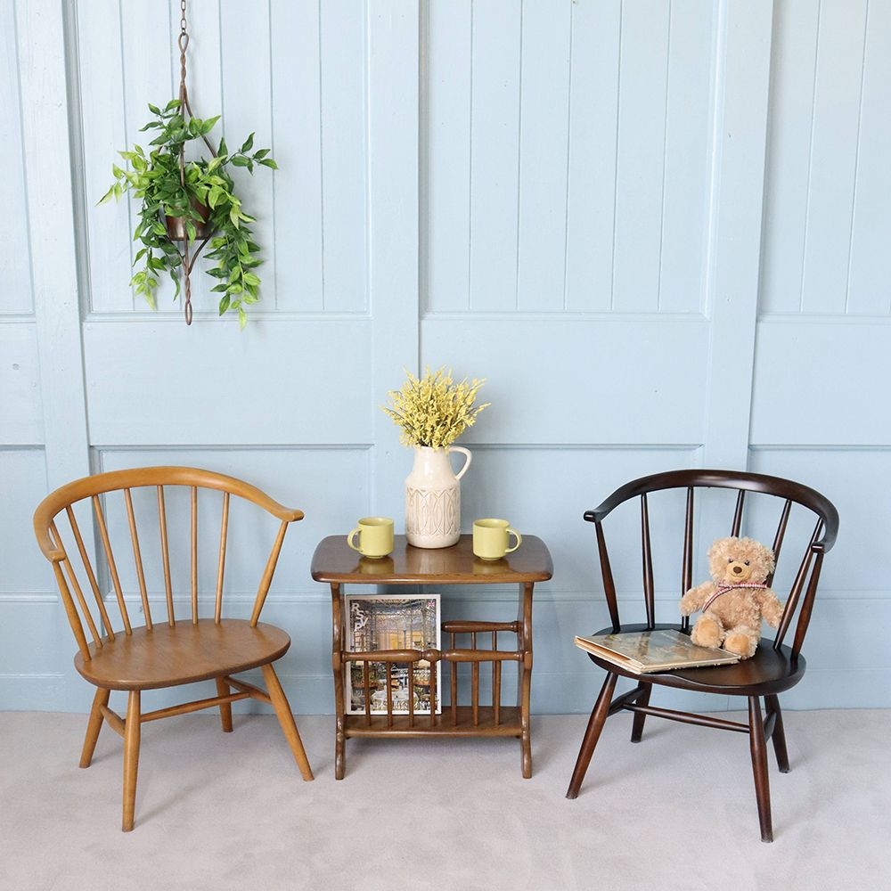 くつろぎのカウホーンチェア♪ アーコール・チェア【ERCOL / No.338 Fireside Chair】 VC106-062