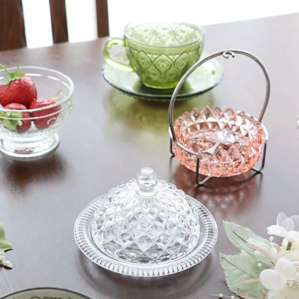 オシャレなドーム型♪ ガラスバターケース VC106-111006