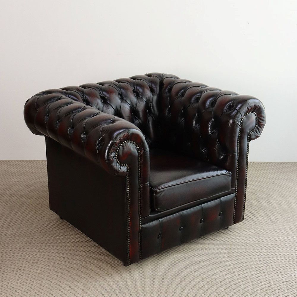 オシャレな特等席♪ チェスターフィールドソファ1人掛 VC106-143