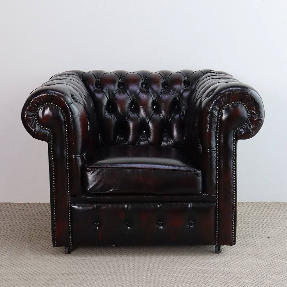 オシャレな特等席♪ チェスターフィールドソファ1人掛 VC106-143