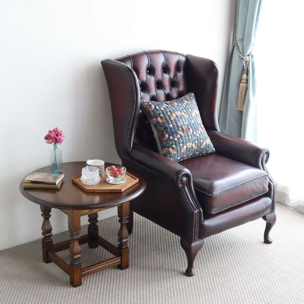 オークの味わい♪ ラウンドランプテーブル VC106-148