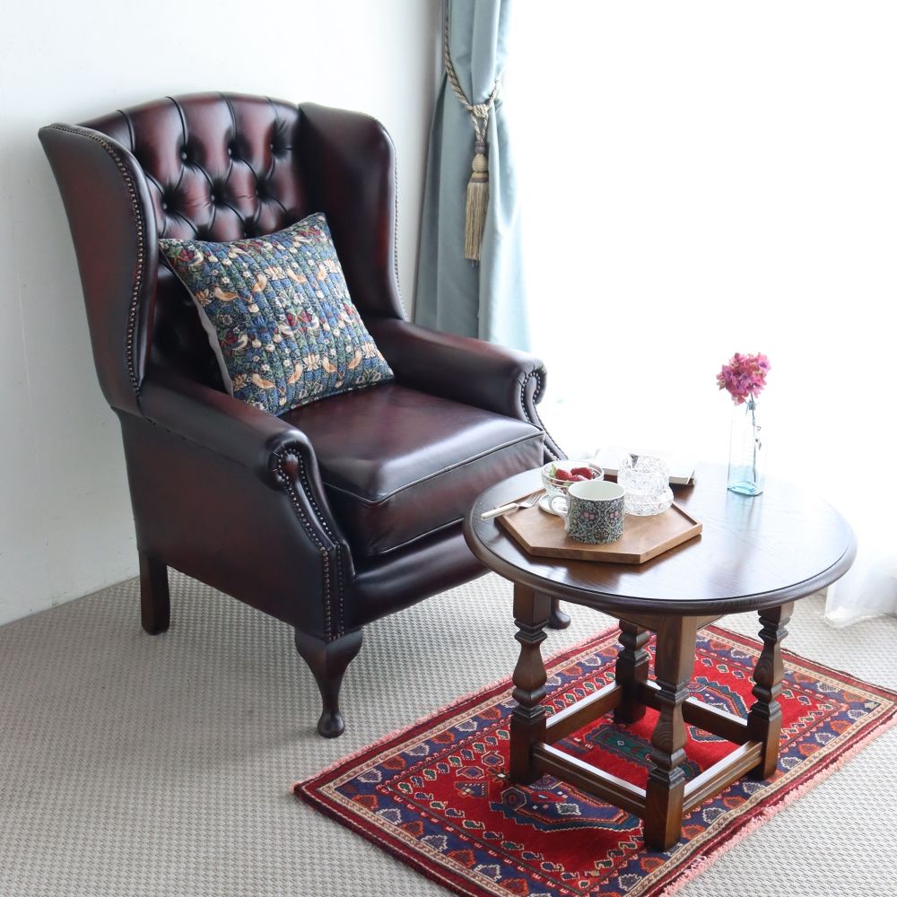 オークの味わい♪ ラウンドランプテーブル VC106-148