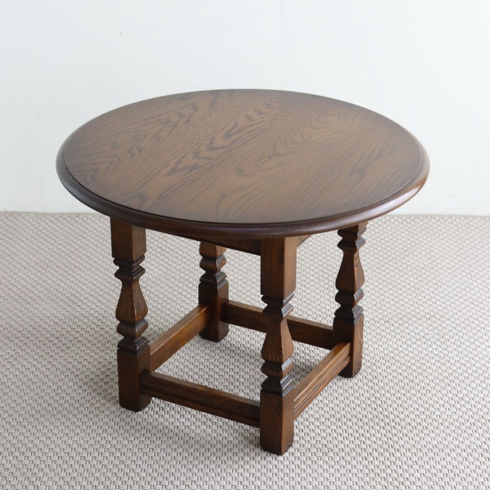 オークの味わい♪ ラウンドランプテーブル VC106-148