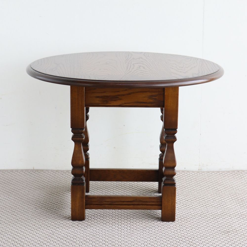 オークの味わい♪ ラウンドランプテーブル VC106-148