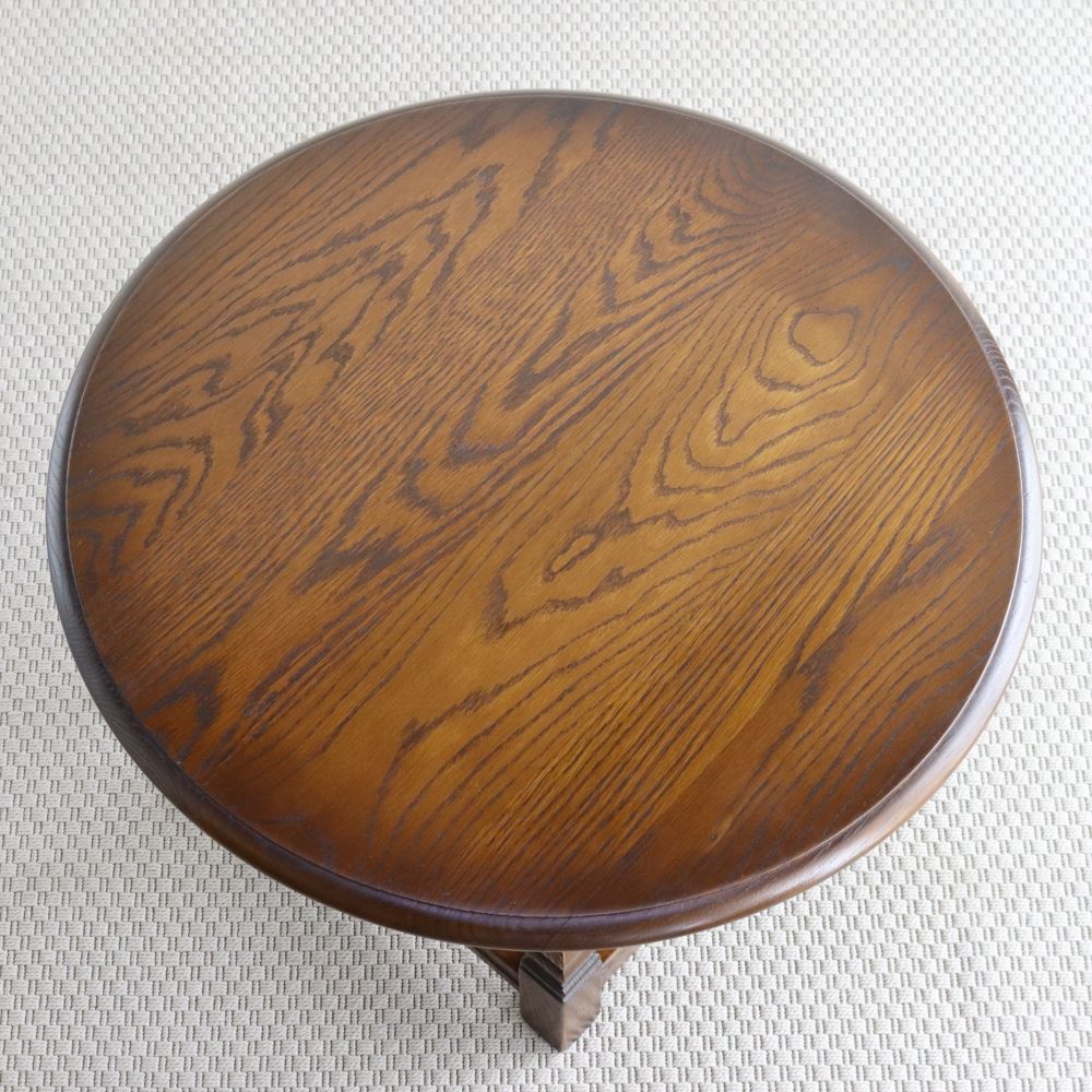 オークの味わい♪ ラウンドランプテーブル VC106-148