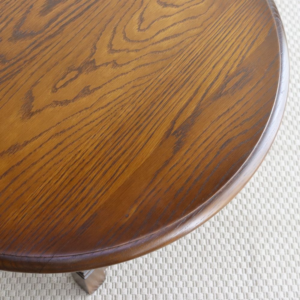 オークの味わい♪ ラウンドランプテーブル VC106-148