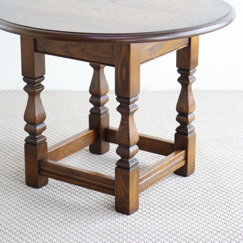 オークの味わい♪ ラウンドランプテーブル VC106-148