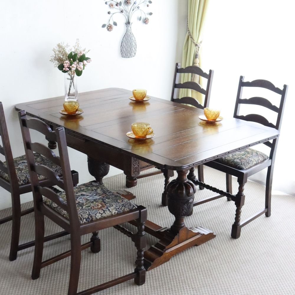 オシャレなブルボーズレッグ♪ ドローリーフテーブル VC106-170