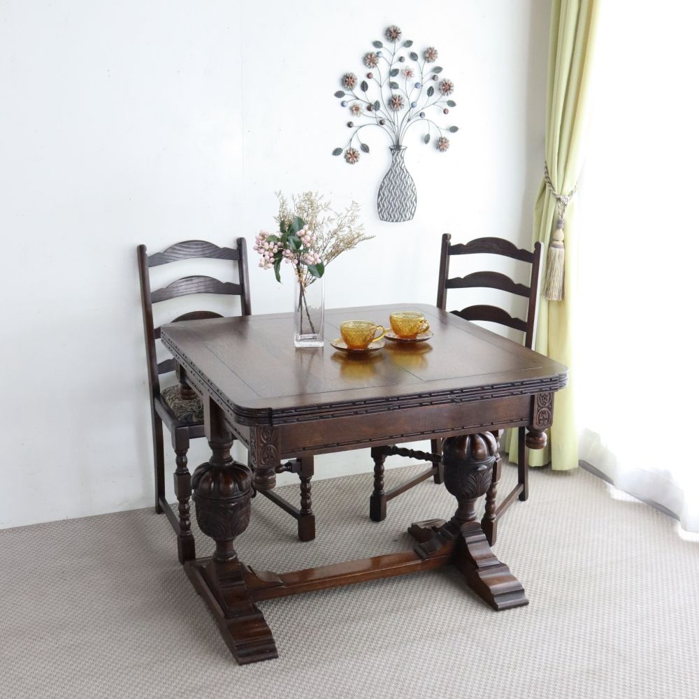 オシャレなブルボーズレッグ♪ ドローリーフテーブル VC106-170