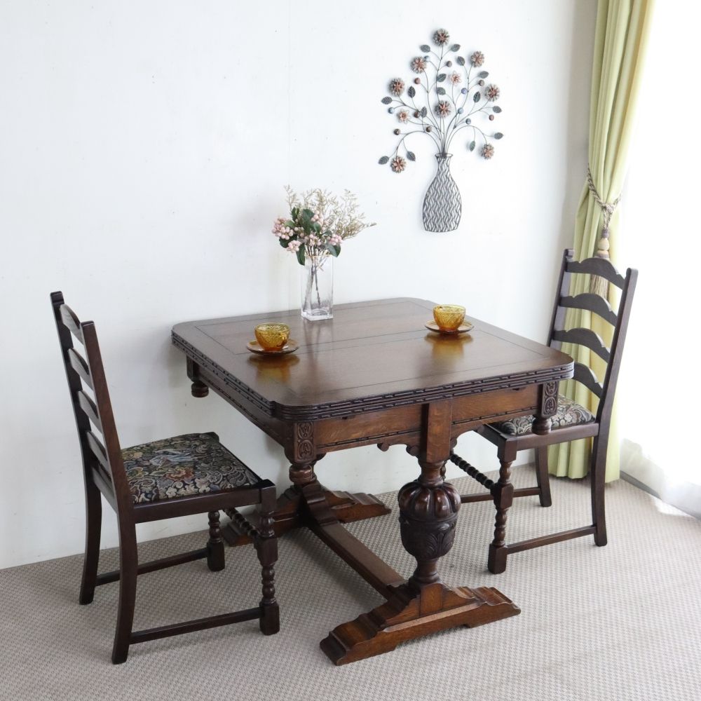 オシャレなブルボーズレッグ♪ ドローリーフテーブル VC106-170