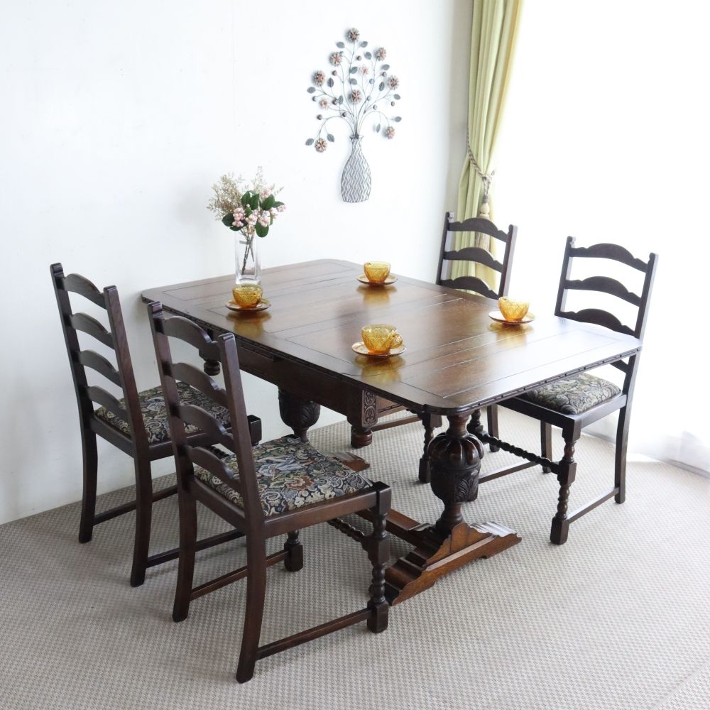 オシャレなブルボーズレッグ♪ ドローリーフテーブル VC106-170