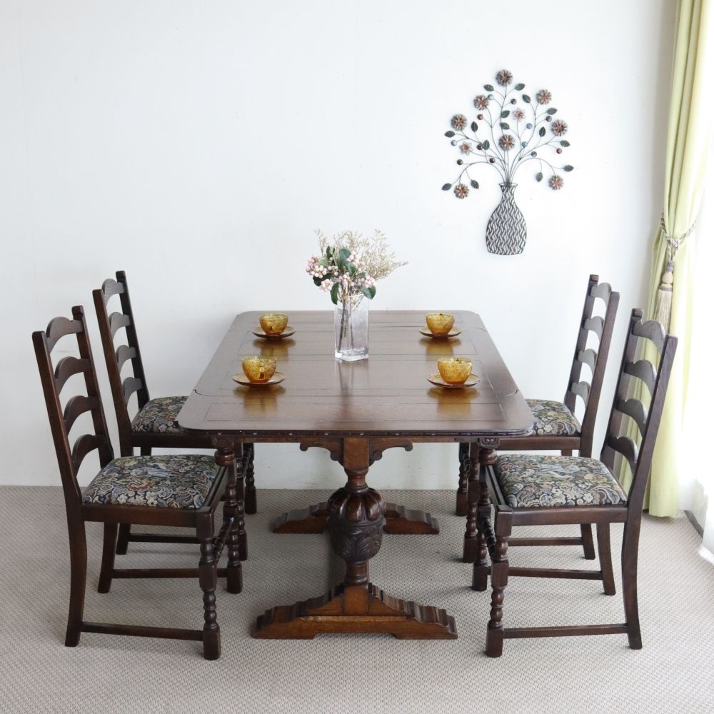 オシャレなブルボーズレッグ♪ ドローリーフテーブル VC106-170