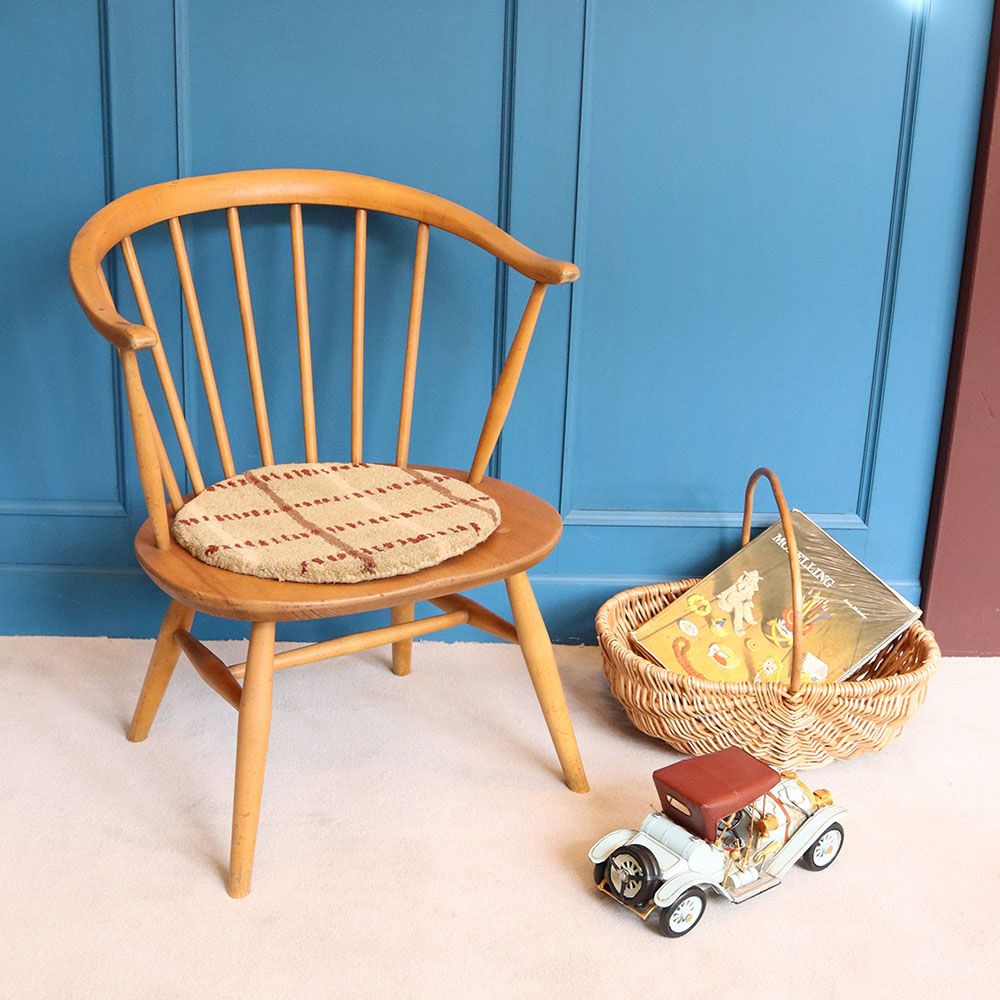 アームは牛の角の形♪ カウホーンチェア【ERCOL / No.451 Low-sated Fireside Chair】 VC106-193-02