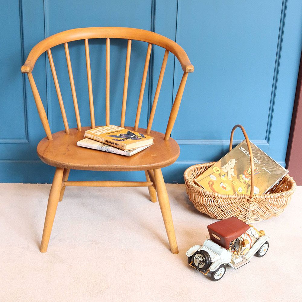 アームは牛の角の形♪ カウホーンチェア【ERCOL / No.451 Low-sated Fireside Chair】 VC106-193-02