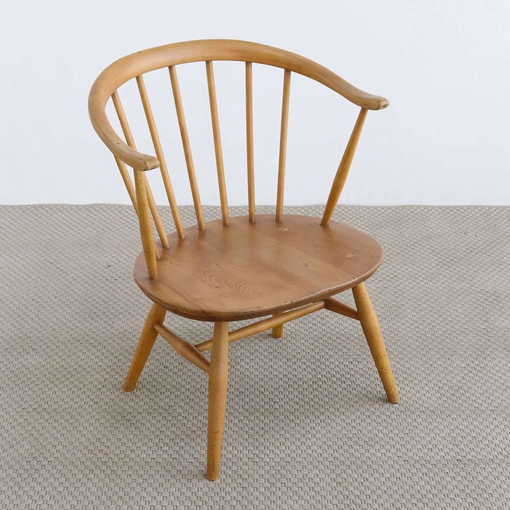 アームは牛の角の形♪ カウホーンチェア【ERCOL / No.451 Low-sated Fireside Chair】 VC106-193-02