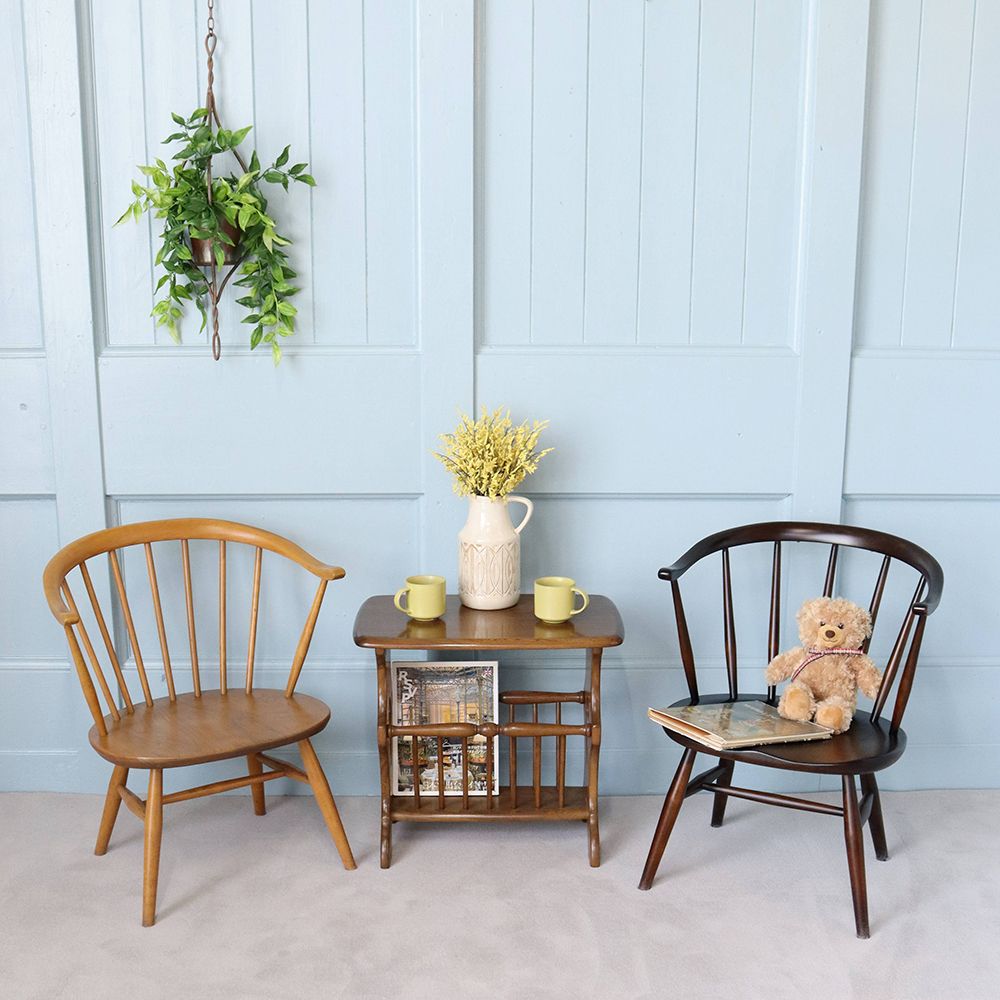 アームは牛の角の形♪ アーコール・カウホーンチェア【ERCOL / No.451 Low-sated Fireside Chair】 VC106-193-01