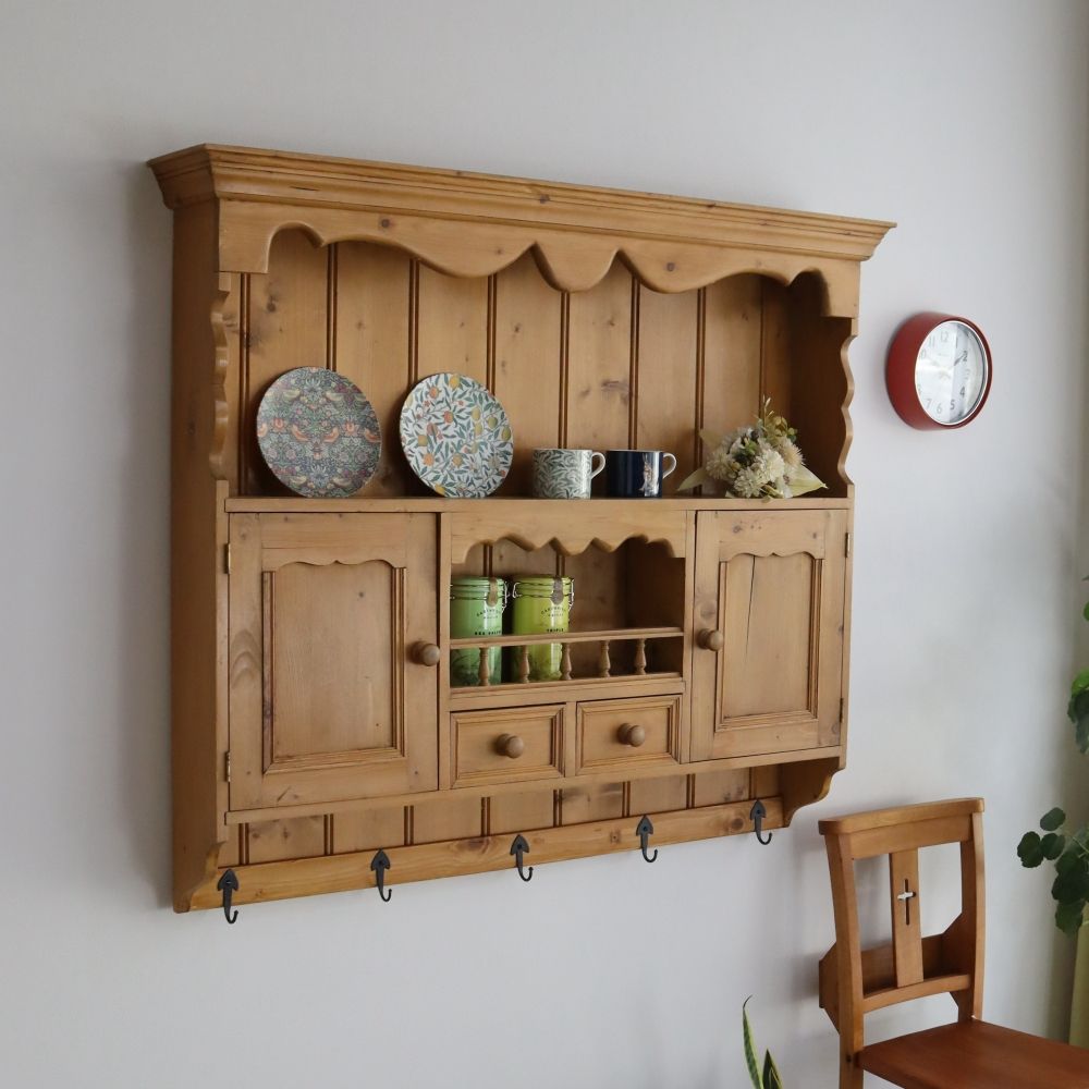 オシャレな壁面収納♪ パインウォールラック VC106-231-001