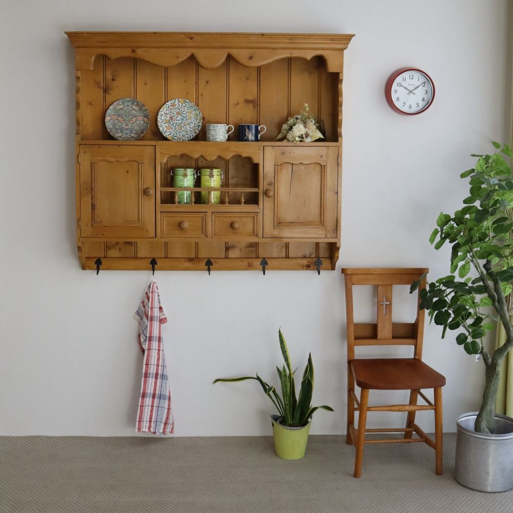 オシャレな壁面収納♪ パインウォールラック VC106-231-001