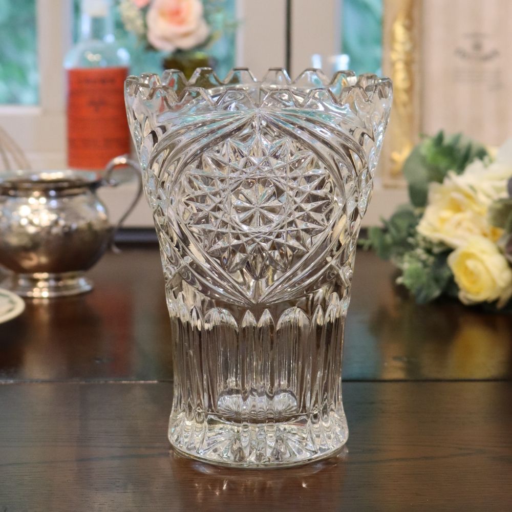 オシャレな透明感♪ ビンテージガラスベース VC106-235016