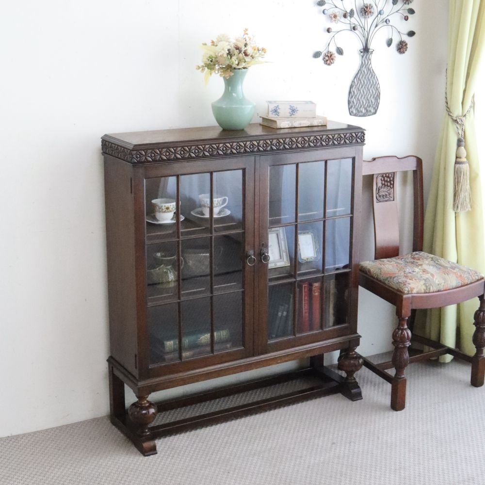 オシャレな装飾がお気に入り♪ ブックケース【WARING&GILLOW(ワーリング・アンド・ギロー)】 VC107-004