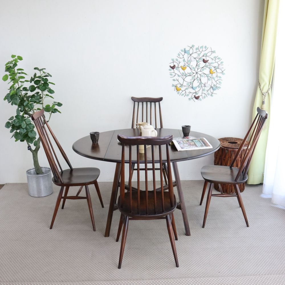 食卓はアーコールで♪ ドロップリーフテーブル【Ercol/No.377】 VC107-022