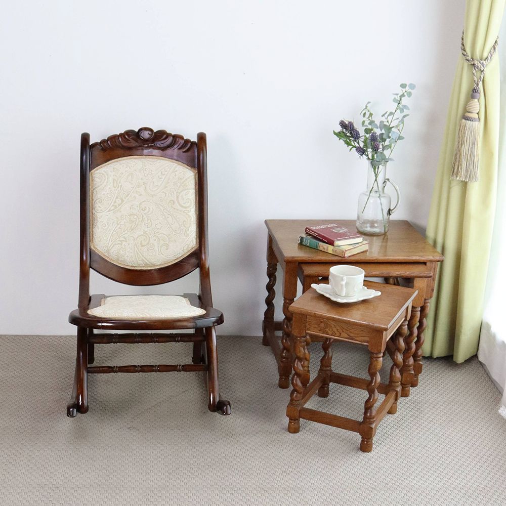 カジュアルに楽しんで♪ 折りたたみロッキングチェア VC107-266