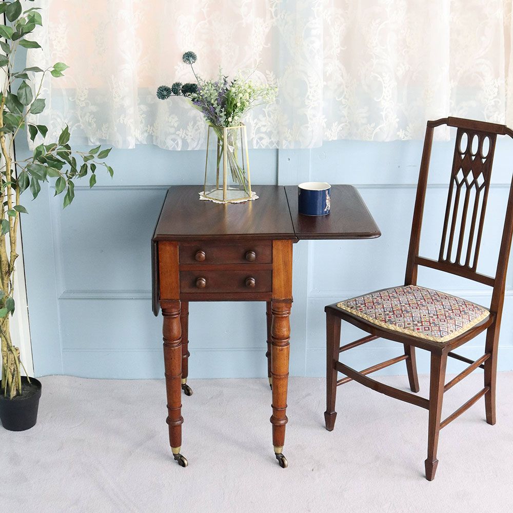 オシャレに活躍♪ ドロップリーフテーブル VC108-038