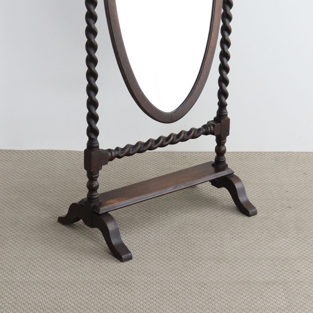 オシャレなオーバル型♪ アンティークミラー VC108-197