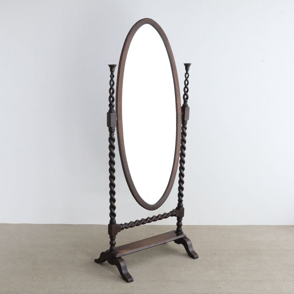 オシャレなオーバル型♪ アンティークミラー VC108-197