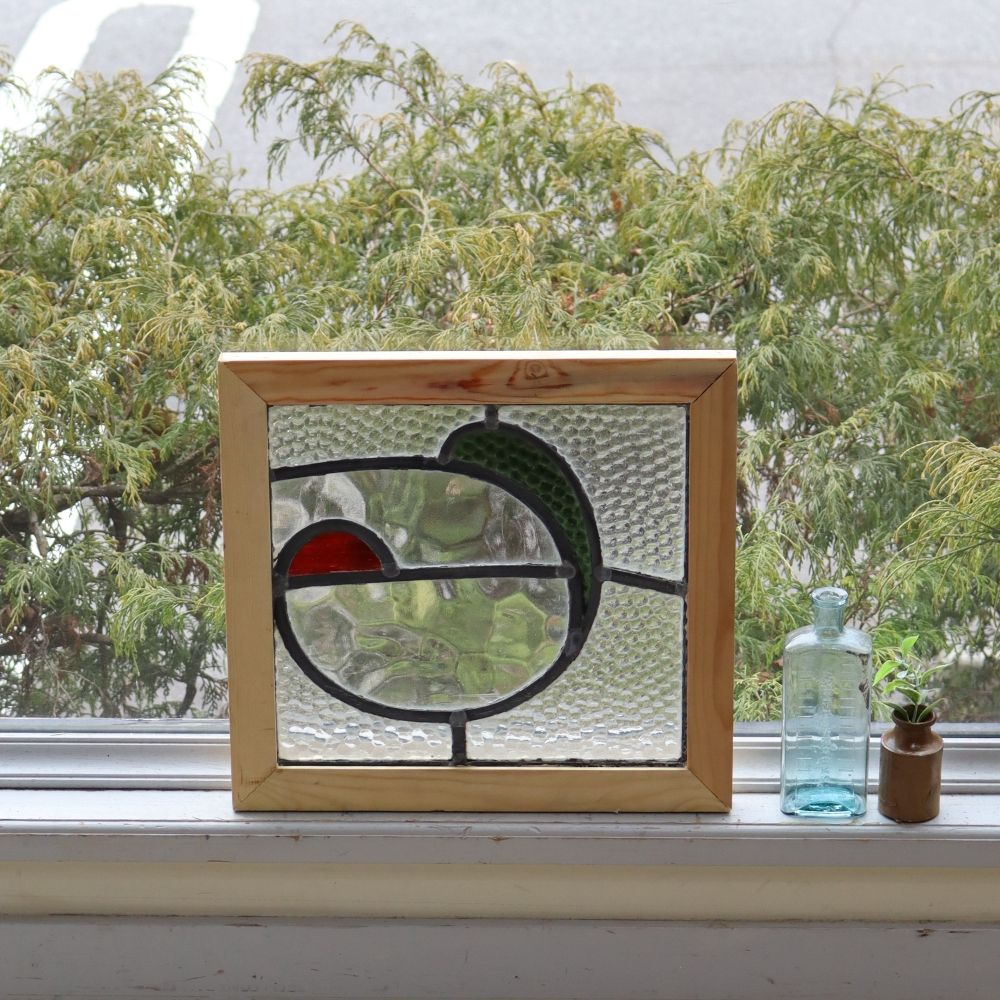 アートな形♪ アンティーク ステンドグラス VC108-238