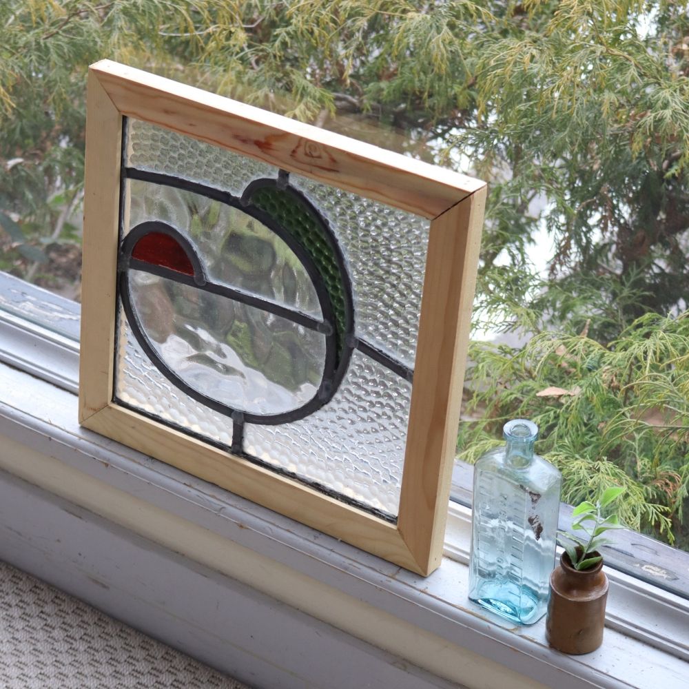 アートな形♪ アンティーク ステンドグラス VC108-238