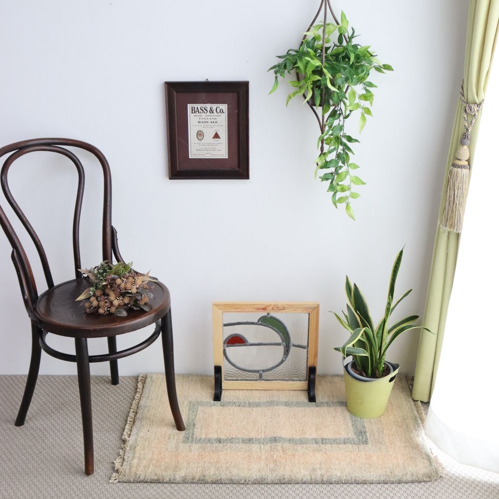 アートな形♪ アンティーク ステンドグラス VC108-238