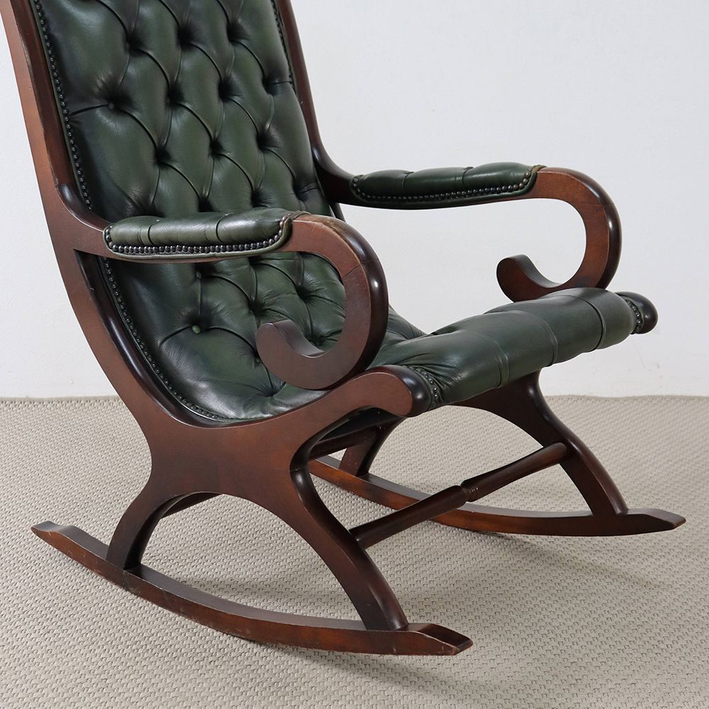 オシャレな革張りチェア♪ ロッキングチェア VC108-264