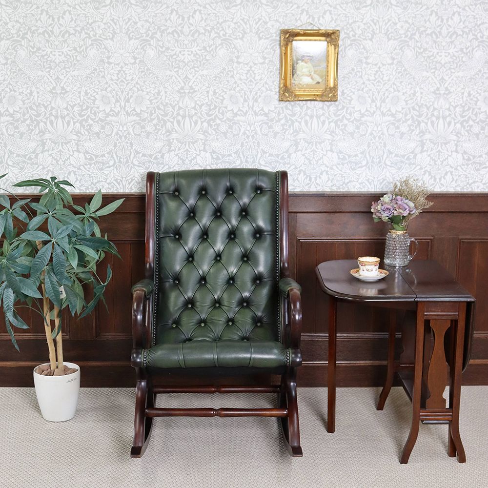 オシャレな革張りチェア♪ ロッキングチェア VC108-264