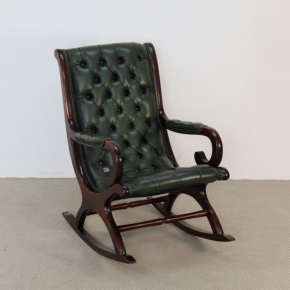 オシャレな革張りチェア♪ ロッキングチェア VC108-264