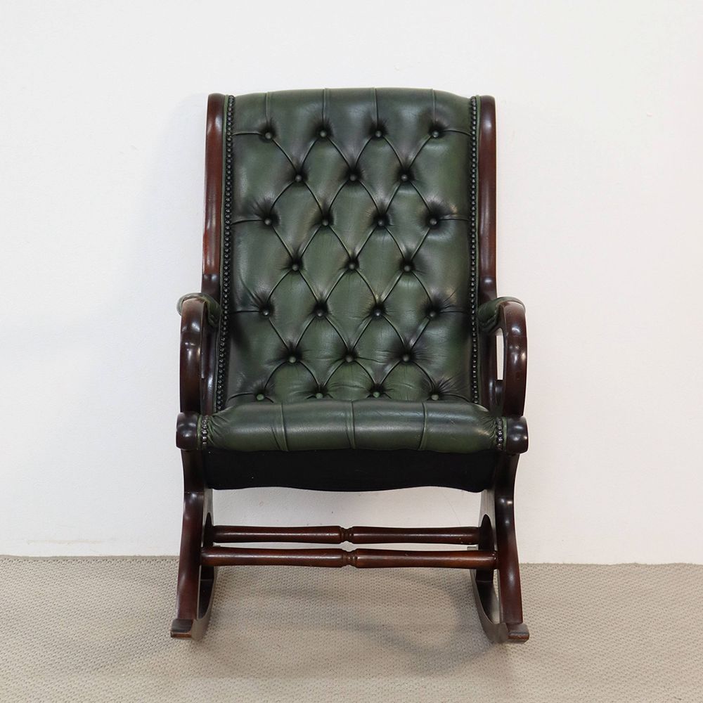 オシャレな革張りチェア♪ ロッキングチェア VC108-264